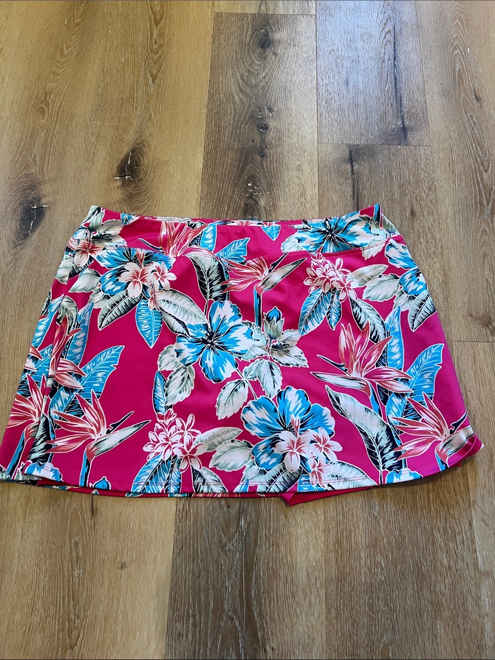 Tommy Bahama Golf Floral Print Pink A-Line Skort XL